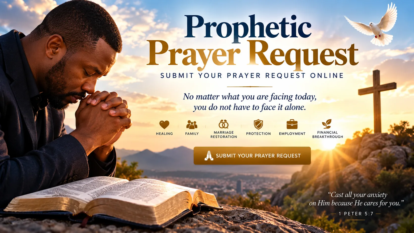 Christian prayer and online prophetic prayer requests for people in Bloemfontein, Free State, South Africa